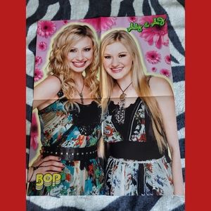 Aly & AJ & Zac Efron double sided poster Pop Star magazine
